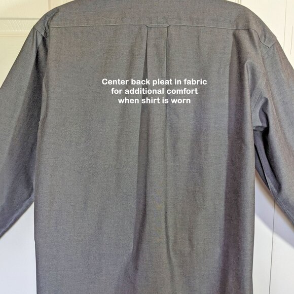 Roundtree & Yorke Gold Label dress shirt, Dark gray, Non Iron cotton, 15/33, VTG - Picture 8 of 16